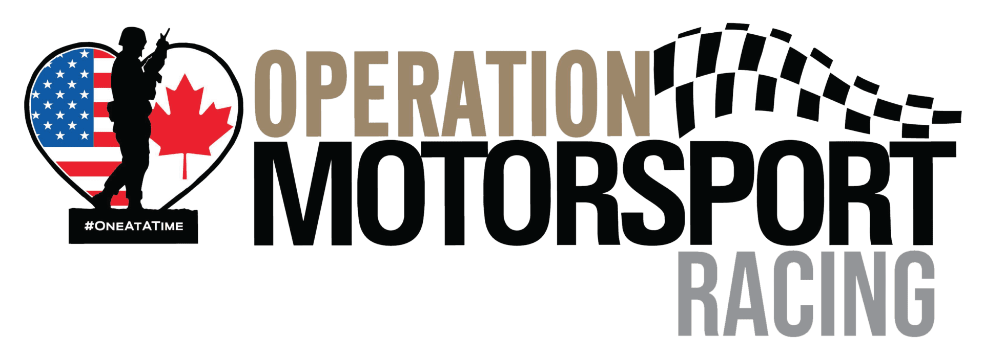 Operation Motorsport Racing logo with US and Canadian flags.